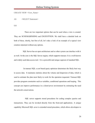 Documentation work online voting | DOC | Operating Systems | Computer ...