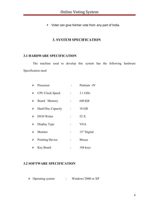 Documentation work online voting | DOC | Operating Systems | Computer ...