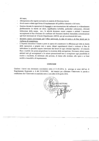 Documentazione 2 dragaggi levanto