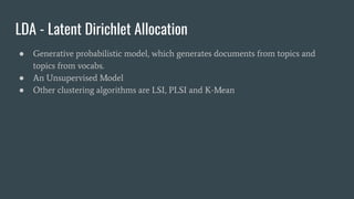 Document Clustering using LDA | Haridas Narayanaswamy [Pramati] | PDF