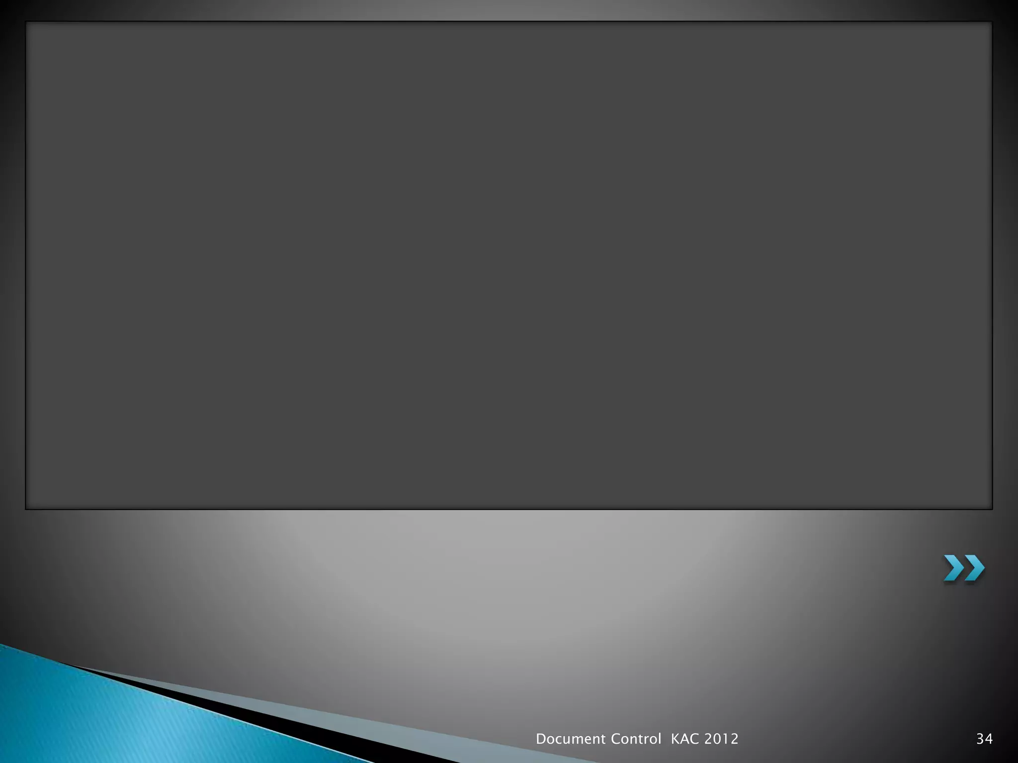 Document Control KAC 2012 34
 