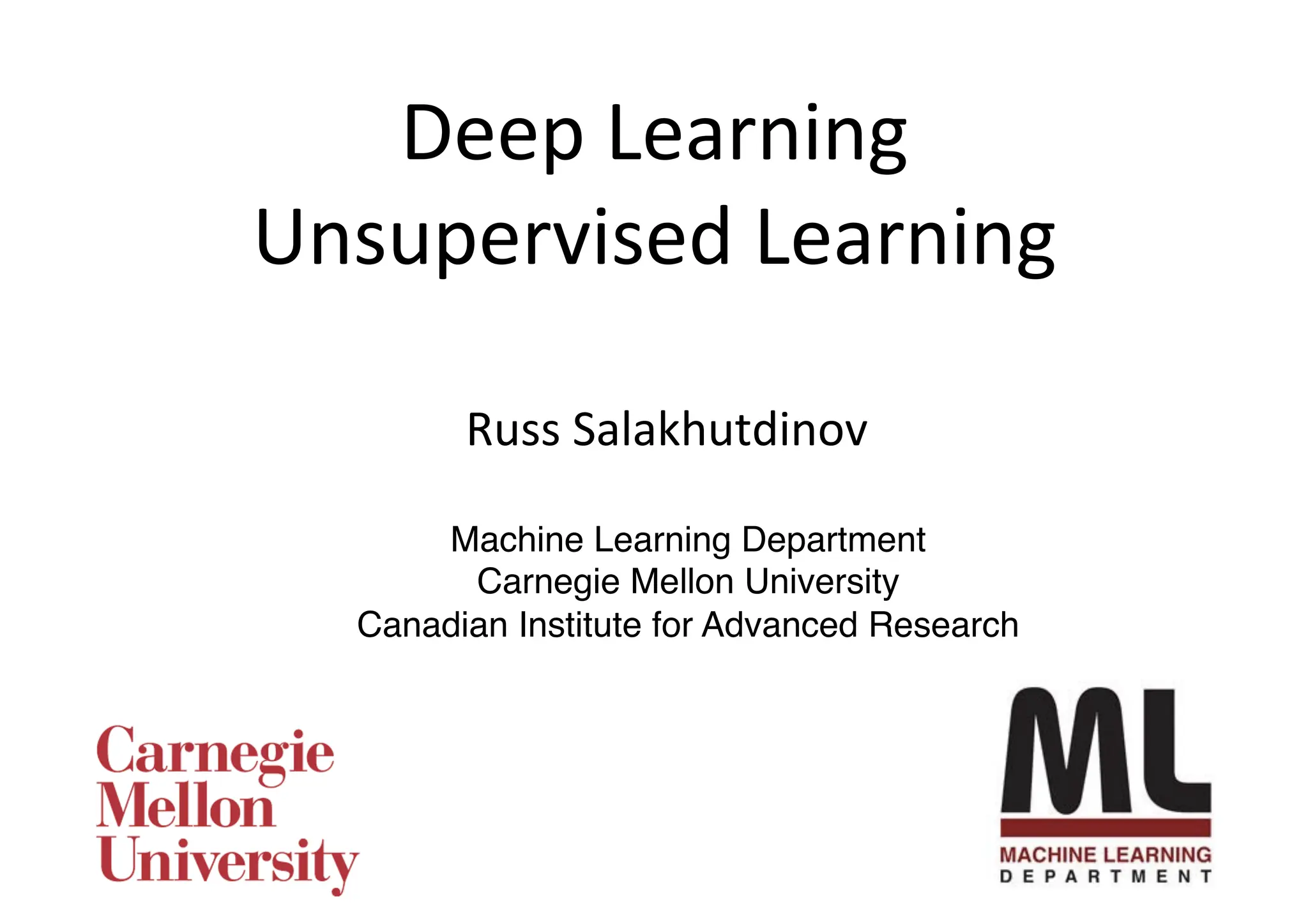 Deep learning unsupervised learning diapo | PDF | Artificial ...