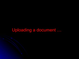 Uploading a document … 