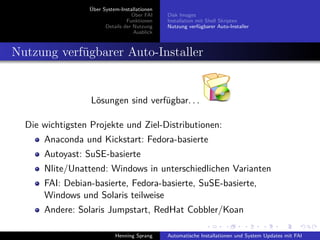 Einführung in FAI - Fully Automatic Installation