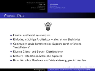 Einführung in FAI - Fully Automatic Installation