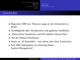 Einführung in FAI - Fully Automatic Installation