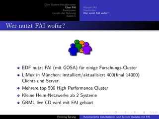 Einführung in FAI - Fully Automatic Installation