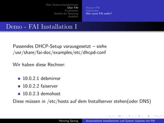 Einführung in FAI - Fully Automatic Installation