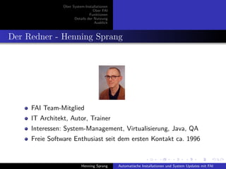 Einführung in FAI - Fully Automatic Installation