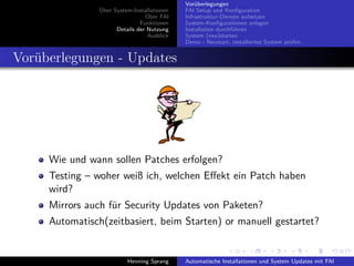 Einführung in FAI - Fully Automatic Installation