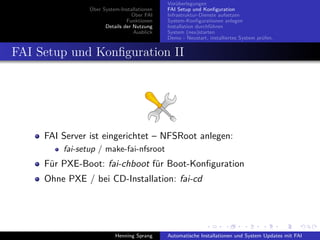 Einführung in FAI - Fully Automatic Installation