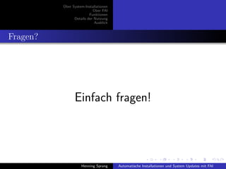 Einführung in FAI - Fully Automatic Installation