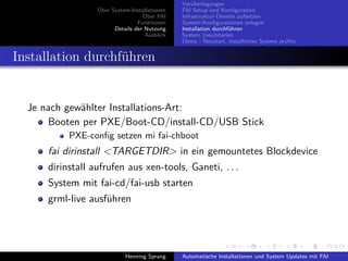 Einführung in FAI - Fully Automatic Installation