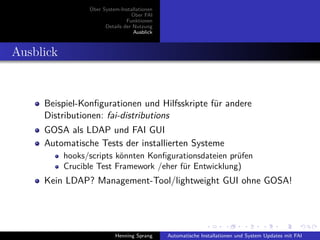 Einführung in FAI - Fully Automatic Installation