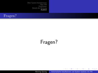 Einführung in FAI - Fully Automatic Installation