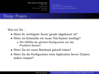 Einführung in FAI - Fully Automatic Installation