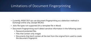 Document fingerprinting in Microsoft 365 Compliance | PPTX