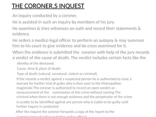 legal procedures 2 forensic medicine pptx | PPTX