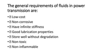hydraulics fluids and properties chapter | PPTX