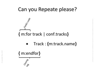 ©copyrightObeo2016
CedocumentestlapropriétédeObeoetnesauraitêtrecommuniquéàunterssanssonautorisaton.
Can you Repeate please?
Field’scode
Closingtag
 