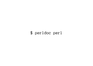 $ perldoc perl
 