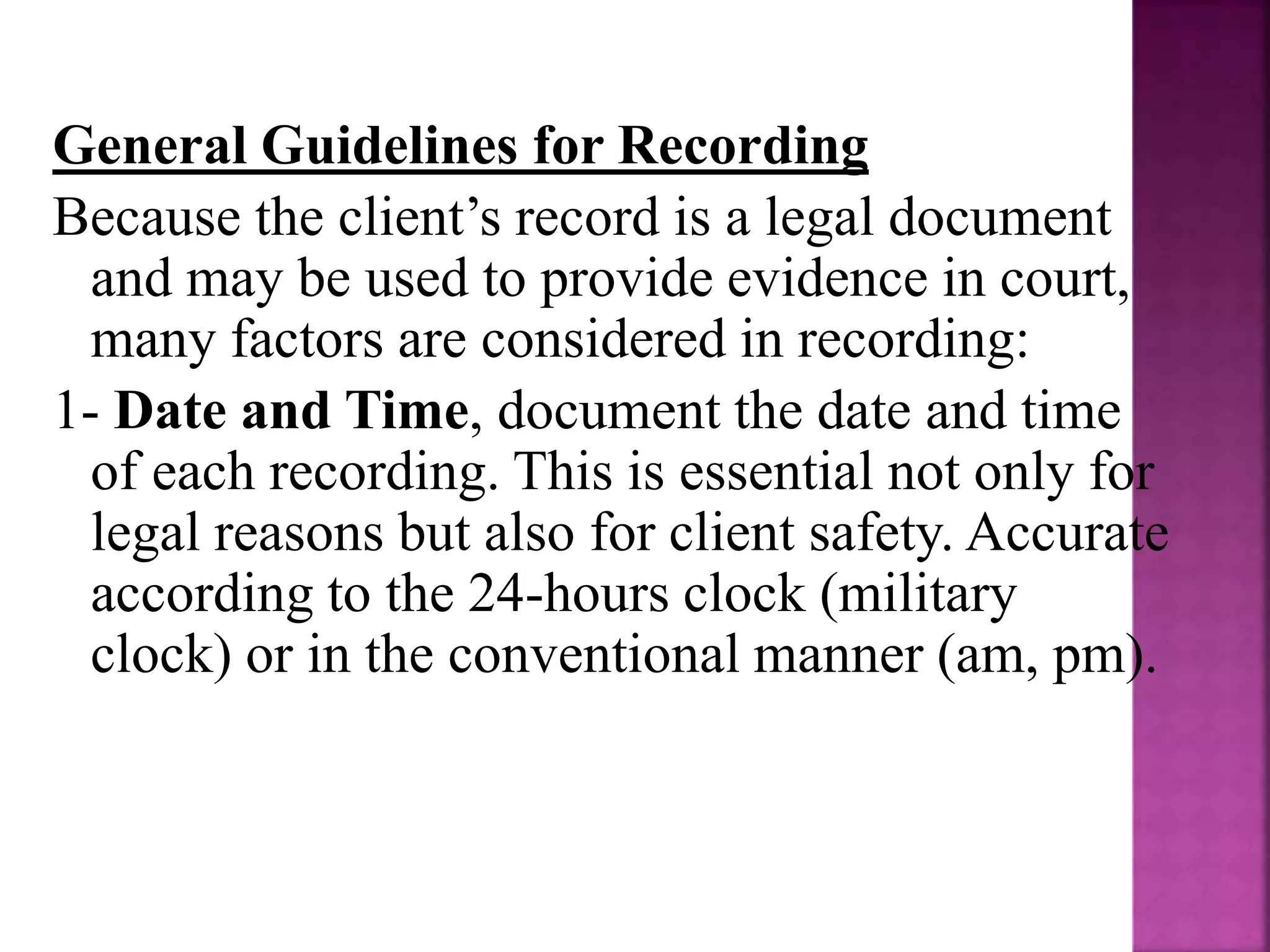 Documenting and reporting | PPT