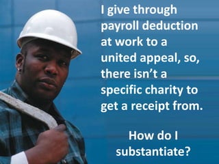 Donor gives
$435,000 of
equipment to public
charity, but appraisal
reports and receipts
omit required
information.
Later, to prepare for
the audit, donor gets
qualified appraisals.
Result?
 