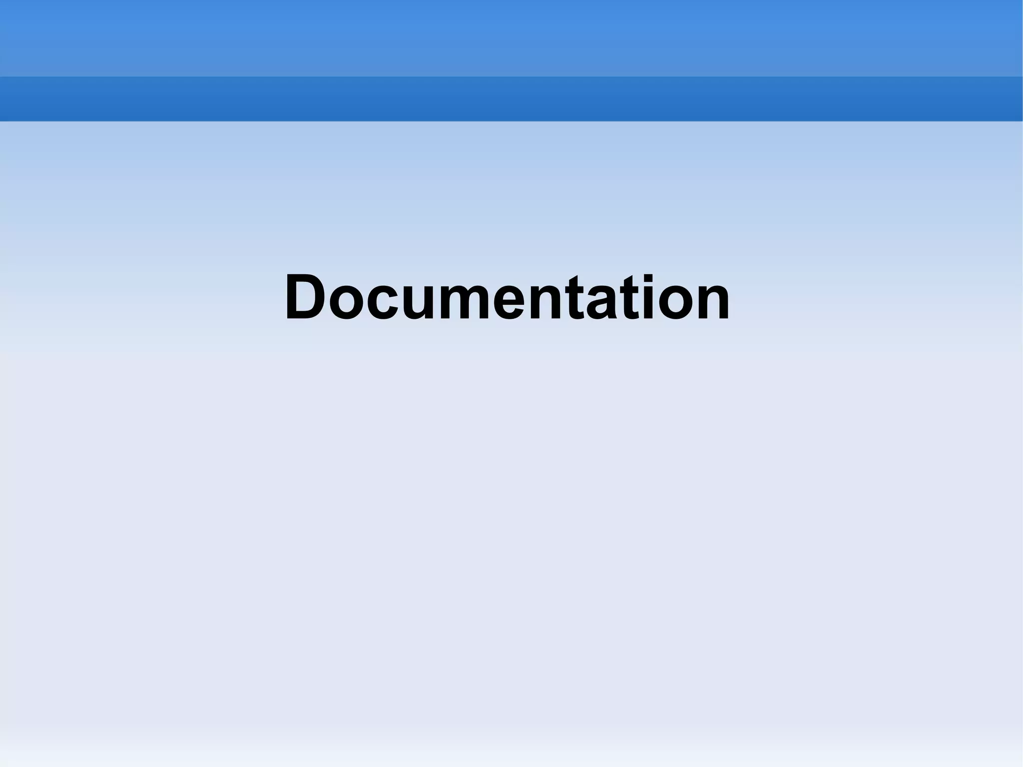Documentation
 