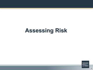 4
Assessing Risk
 