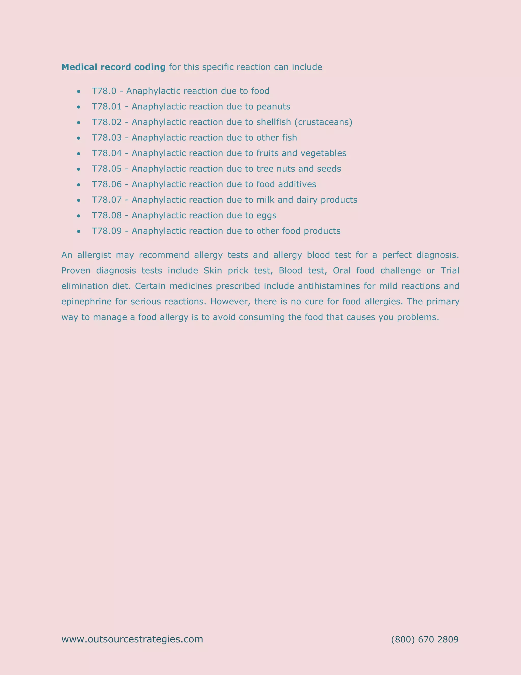 Documenting food allergies use the right icd10 codes PDF