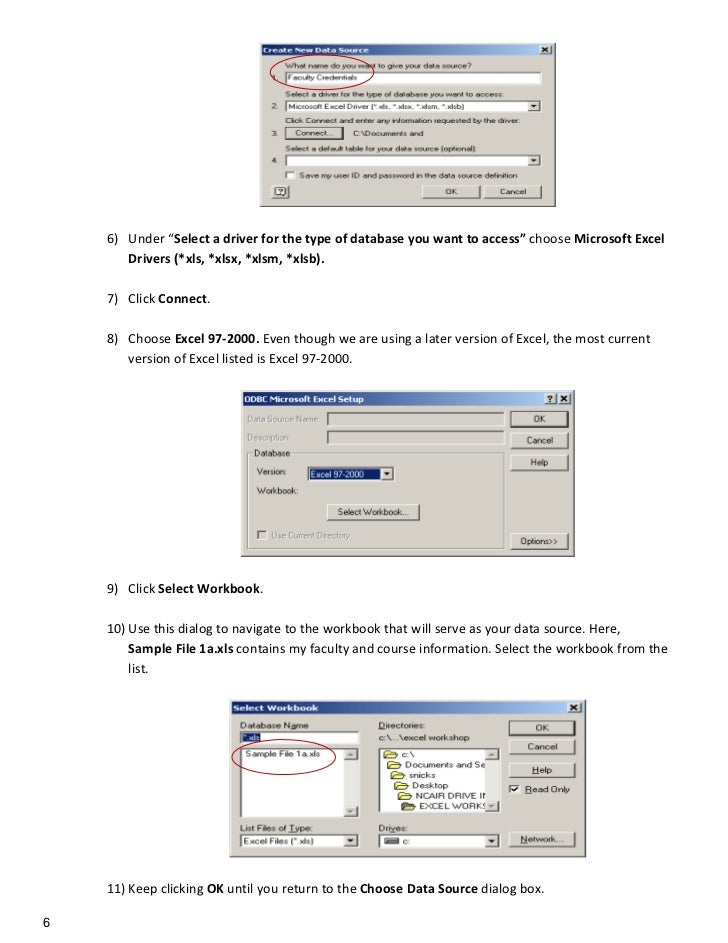 Install Microsoft Excel Driver (*.xls *.xlsx *.xlsm *.xlsb)