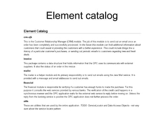 Element catalog
 
