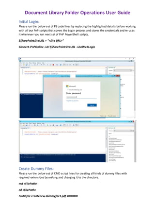 Document Library Folder Operations User Guide