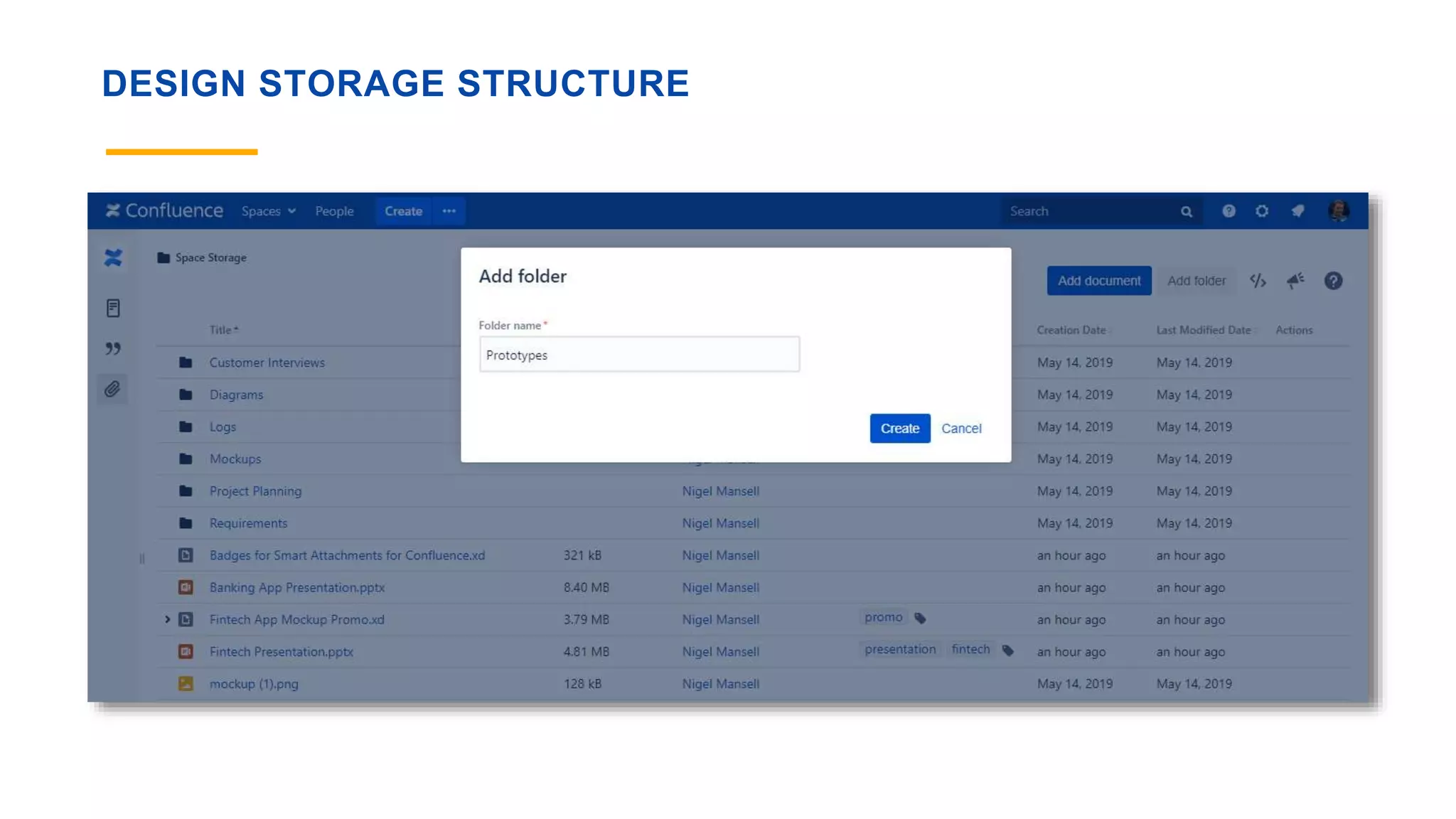 DESIGN STORAGE STRUCTURE
 
