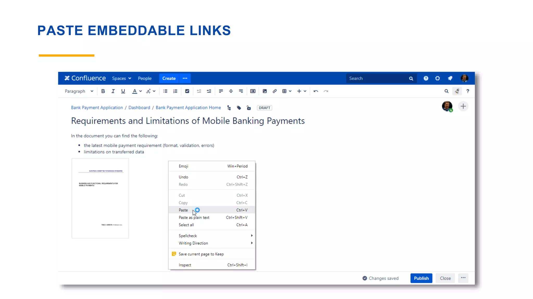 PASTE EMBEDDABLE LINKS
 