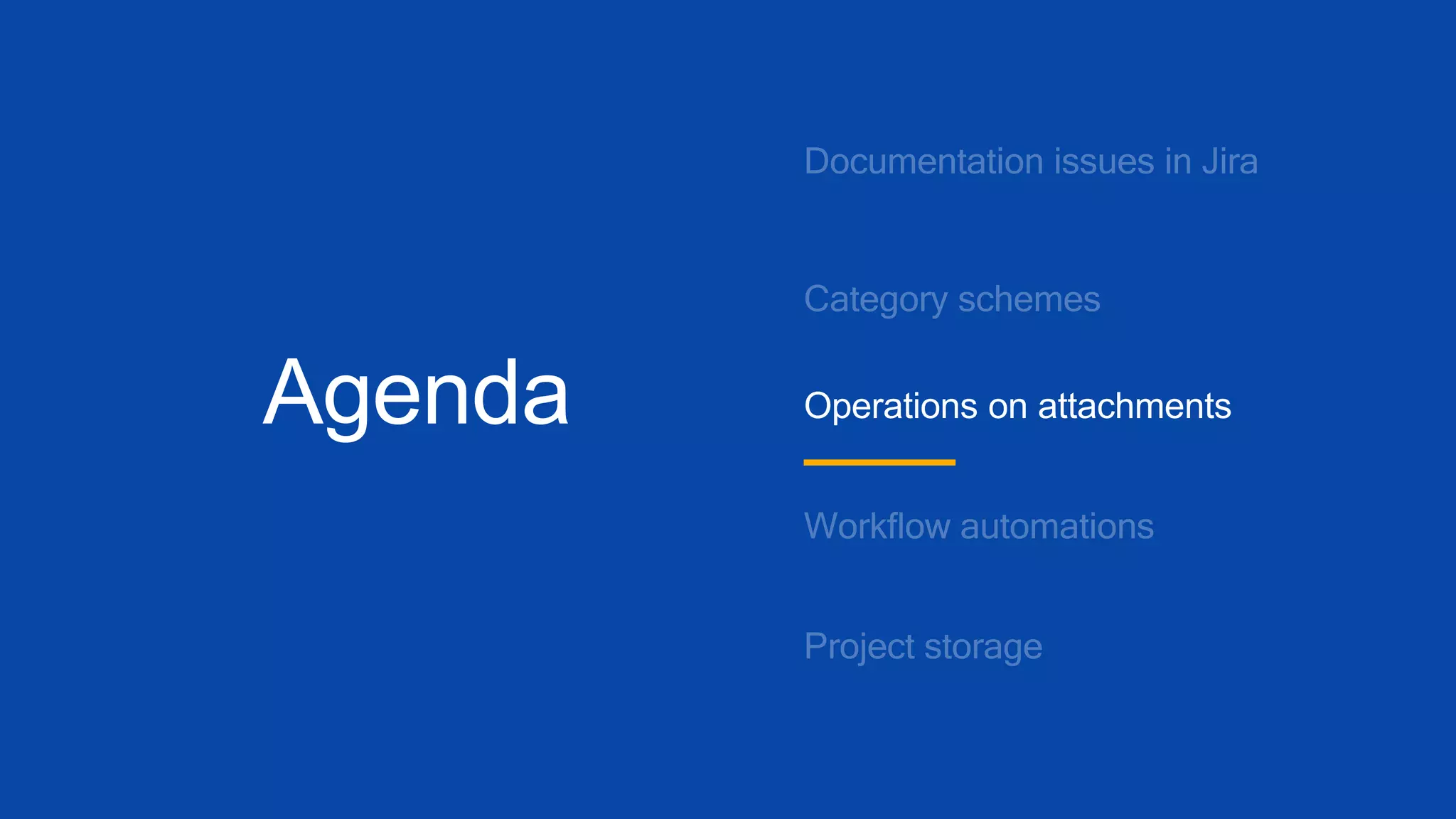 Agenda Operations on attachments
 