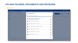 UPLOAD FOLDERS, DOCUMENTS AND REVISIONS
 