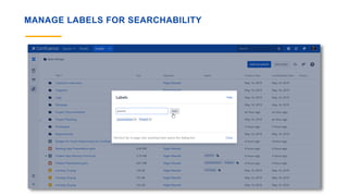 MANAGE LABELS FOR SEARCHABILITY
 