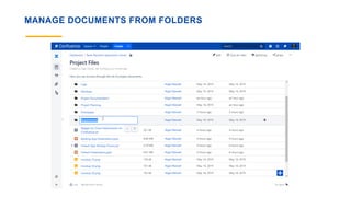 MANAGE DOCUMENTS FROM FOLDERS
 