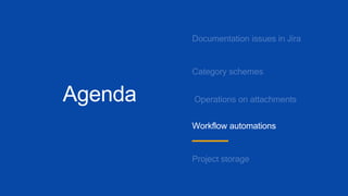 Agenda
Workflow automations
 