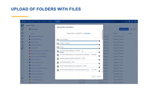 UPLOAD OF FOLDERS WITH FILES
 