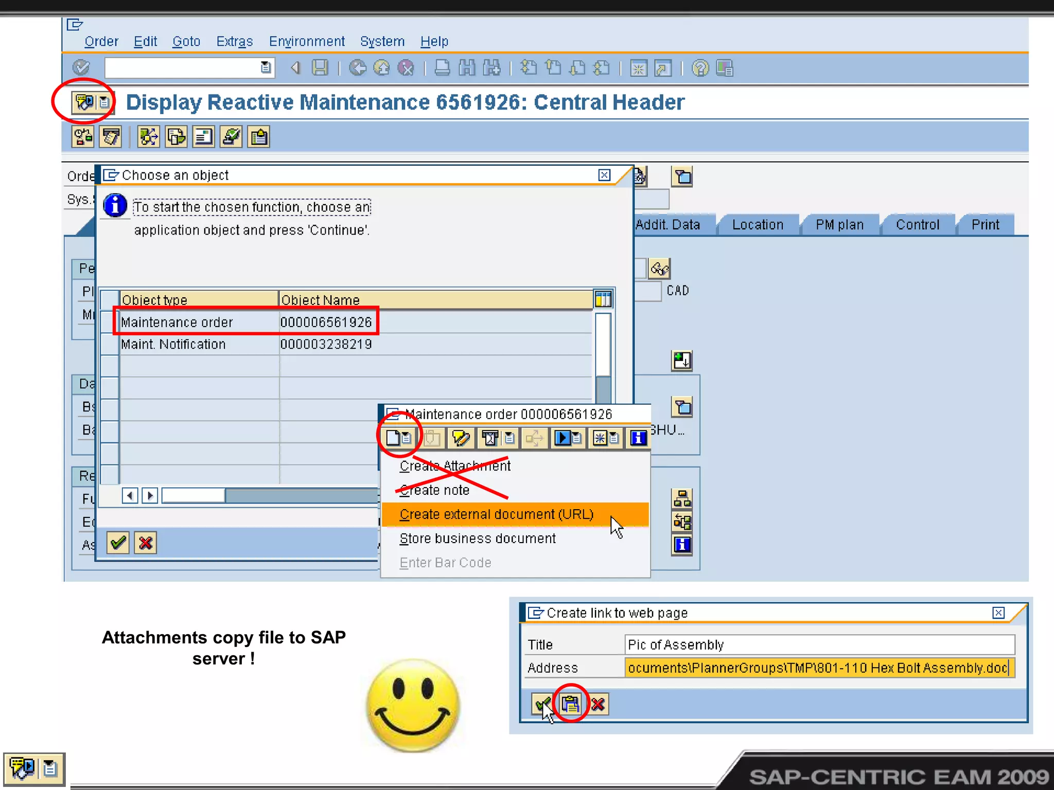 Attachments copy file to SAP
server !
 