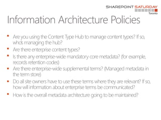 Information Architecture Policies






 