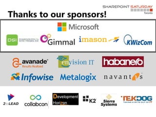 Thanks to our sponsors!
 
