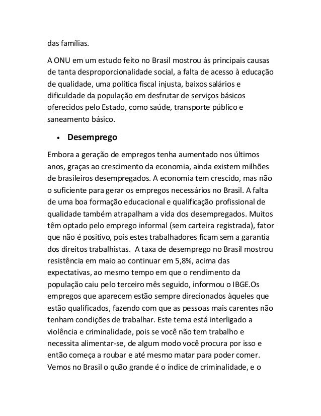 Desigualdade social no Brasil