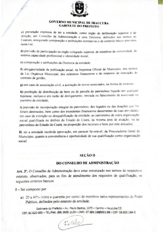 PROJETO DE Lei 36/2019