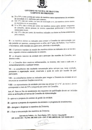 PROJETO DE Lei 36/2019