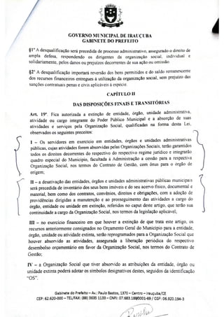 PROJETO DE Lei 36/2019