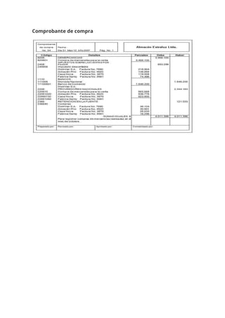 Comprobante de compra
 