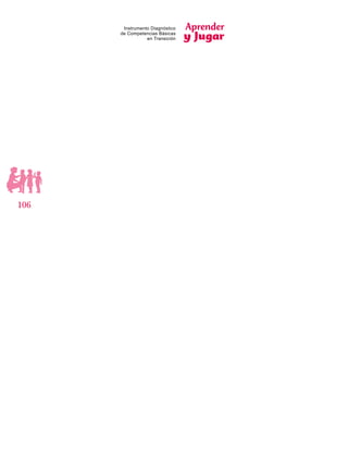 Aprender
y Jugar
106
Instrumento Diagnóstico
de Competencias Básicas
en Transición
 